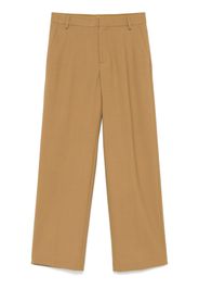 Closed straight-leg trousers - Marrone