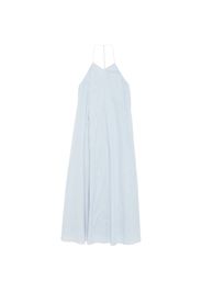 Closed spaghetti-strap midi dress - Blu