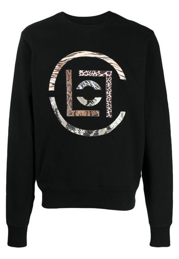 CLOT animal-print logo-patch sweatshirt - Nero