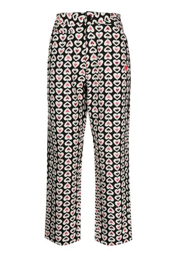 CLOT graphic-print straight-leg trousers - Nero