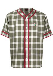 CLOT check-pattern striped-edge shirt - Verde
