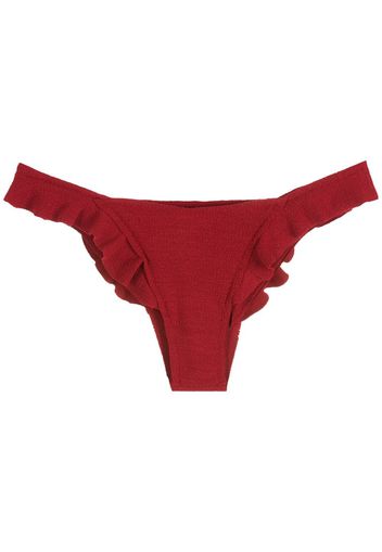 Clube Bossa Slip bikini con ruches - Rosso