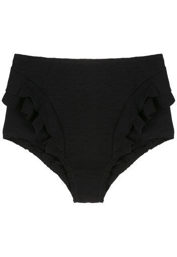 Clube Bossa Top bikini con ruches - Nero