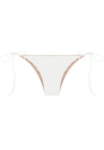 Clube Bossa Slip bikini con nodo laterale Aava - Bianco