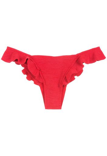 Clube Bossa Slip bikini con ruches Winni - Rosso