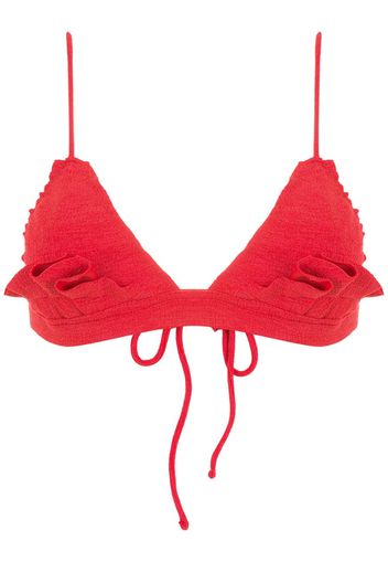 Clube Bossa Top bikini Winni con ruches - Rosso