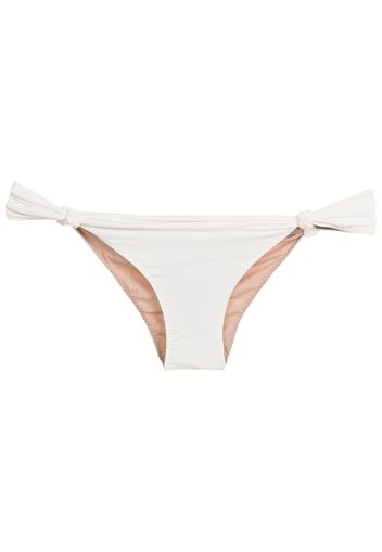 Clube Bossa Slip bikini con dettaglio a nodo - Bianco