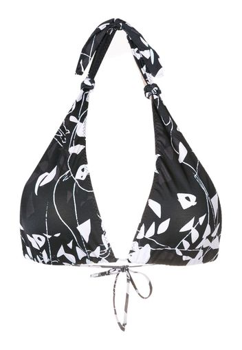 Clube Bossa Top bikini con stampa astratta - Nero