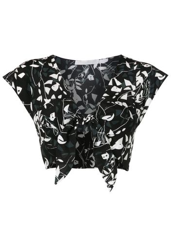 Clube Bossa Top bikini a fiori - Nero