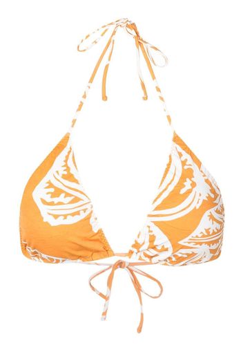 Clube Bossa Top bikini con stampa - Giallo