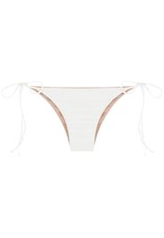 Clube Bossa Slip bikini con nodo laterale Aava - Bianco