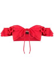 Clube Bossa Top bikini Hopi con ruches - Rosso