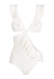 Clube Bossa Costume intero con ruches - Bianco