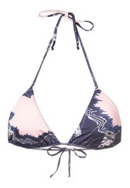 Clube Bossa Top bikini con stampa astratta - Blu