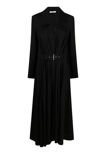 Co front-pleat belted shirt dress - Nero