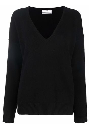 Co oversize V-neck cashmere jumper - Nero