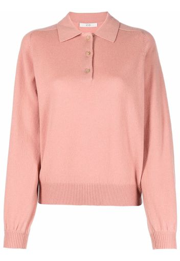 Co knitted polo collar jumper - Rosa