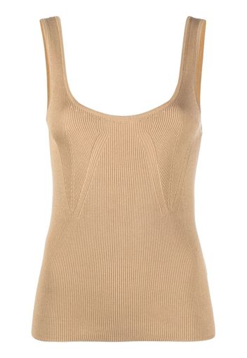 Co ribbed tank top - Toni neutri