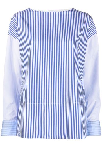 Co striped patchwork blouse - Blu