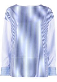 Co striped patchwork blouse - Blu