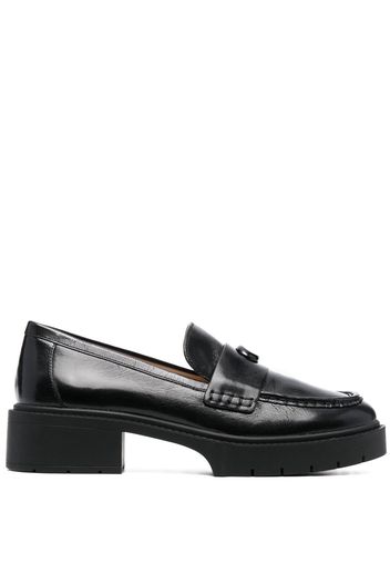 Coach Leah chunky sole leather loafers - Nero