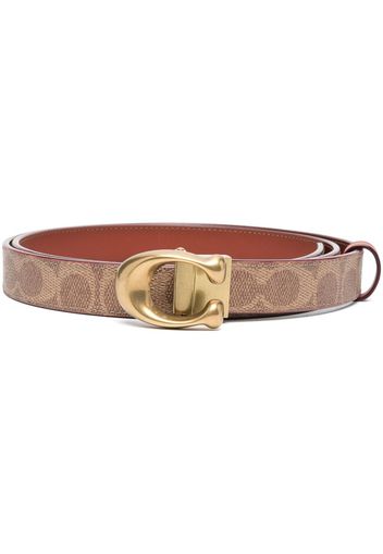 Coach monogram-print buckle-fastening belt - Toni neutri