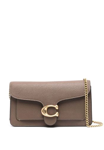 Coach Borsa a tracolla con placca logo - Marrone