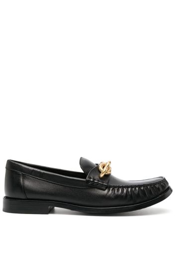 Coach chain-link detailing leather loafers - Nero