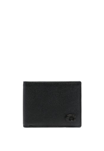 Coach logo-plaque bi-fold wallet - Nero