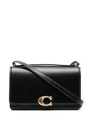 Coach logo-plaque leather shoulder bag - Nero