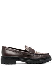 Coach monogram jacquard loafers - Marrone