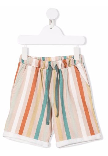 COCO AU LAIT stripe-print shorts - Toni neutri