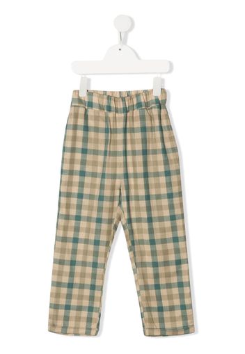 COCO AU LAIT checked straight-leg trousers - Toni neutri