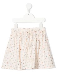 COCO AU LAIT floral-print cotton mini skirt - Toni neutri
