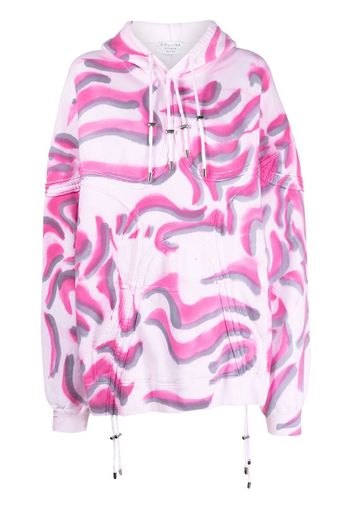 Collina Strada Zebra Star printed drawstring hoodie - Rosa