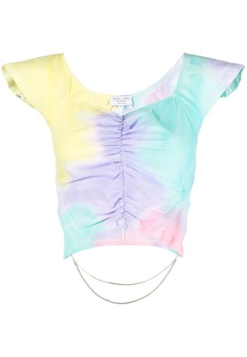 Collina Strada ruched tie-dye top - Giallo