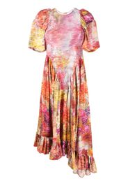 Collina Strada mix-print midi-dress - Rosa