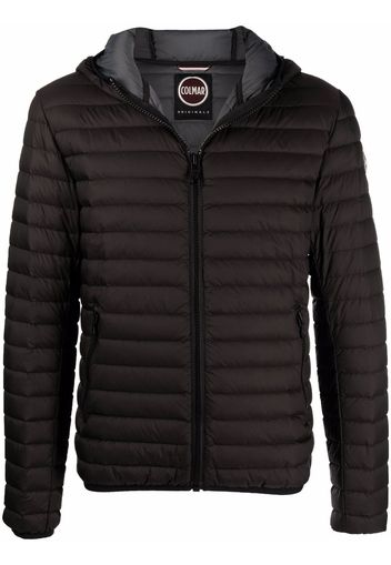 Colmar logo patch hooded puffer - Nero