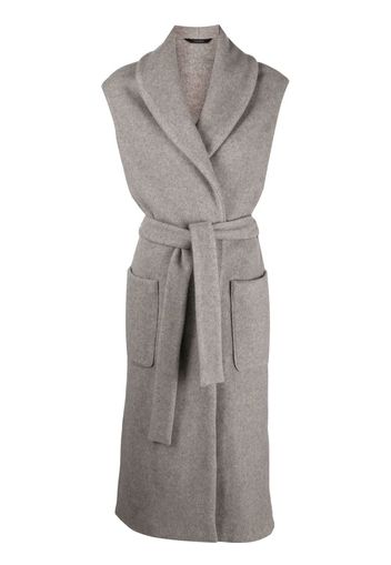 Colombo sleeveless belted trench coat - Grigio