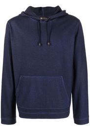 Colombo cashmere long-sleeve hoodie - Blu