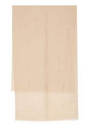 Colombo twill-weave frayed cashmere-silk scarf - Toni neutri