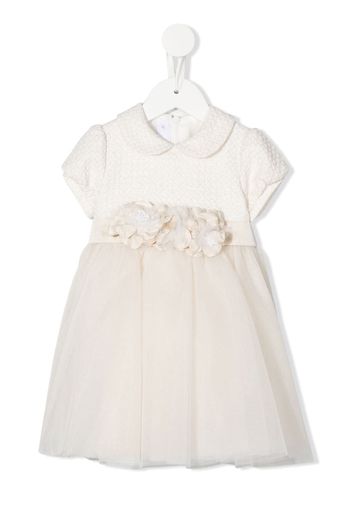 Colorichiari 3D floral-detail occasion dress - Bianco