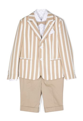 Colorichiari stripe-print three-piece suit - Toni neutri