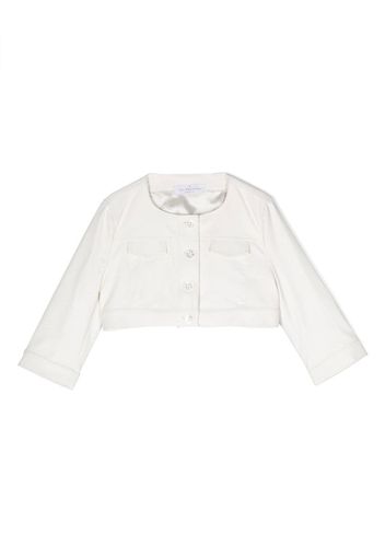 Colorichiari button-up faux-leather jacket - Bianco