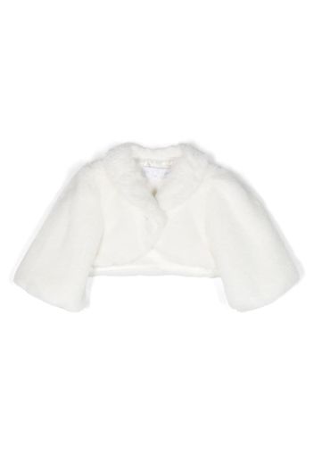 Colorichiari textured cropped jacket - Bianco