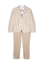 Colorichiari stripe-pattern suit set - Marrone