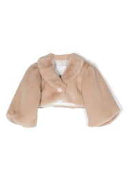 Colorichiari textured cropped jacket - Toni neutri