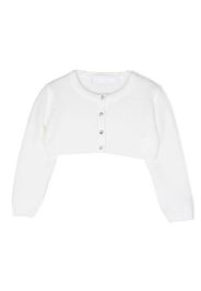 Colorichiari fine-knit cropped cardigan - Bianco