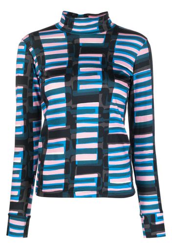 colville piano-print high-neck top - Blu