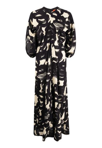 colville Cocoon brushstroke-print maxi dress - Nero